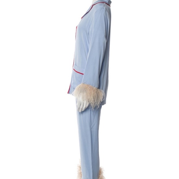 SOLD SLEEPER Party Pajama Set with Feathers in Blue size - S SOLD OUT EVERYWHERE - Picture 5 of 16